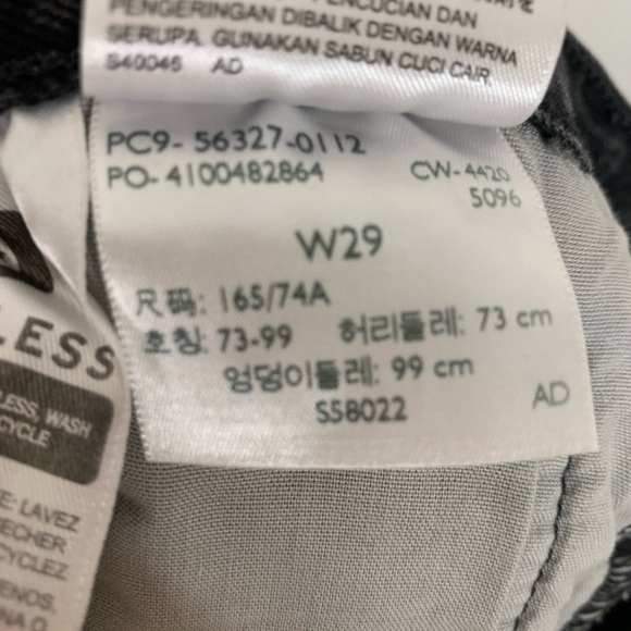 Levis 501 High Waist Cut Off Jean Shorts Size 29 Black - Picture 8 of 9